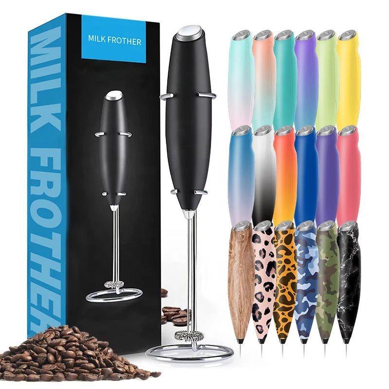 Portable Automatic Battery Operated Egg Beater Powerful Whisk Handheld Foam Maker Blender Mini Electric Milk Frother for Coffee
