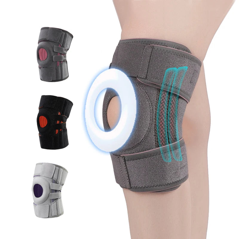 Adjustable Silicone Spring Sweat-absorbent Compression Knee Support Arthritis Joint Pain Relief