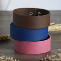 Custom Laserable Leatherette Wide Bracelet Personalized Gift Leather Bracelets for Men