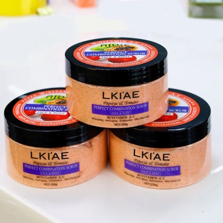 Customized Label Vitamin C Moisturizing Firming Natural Exfoliating Cleaning Dirt Dead Skin Cells Beauty Body & Face Scrub OEM
