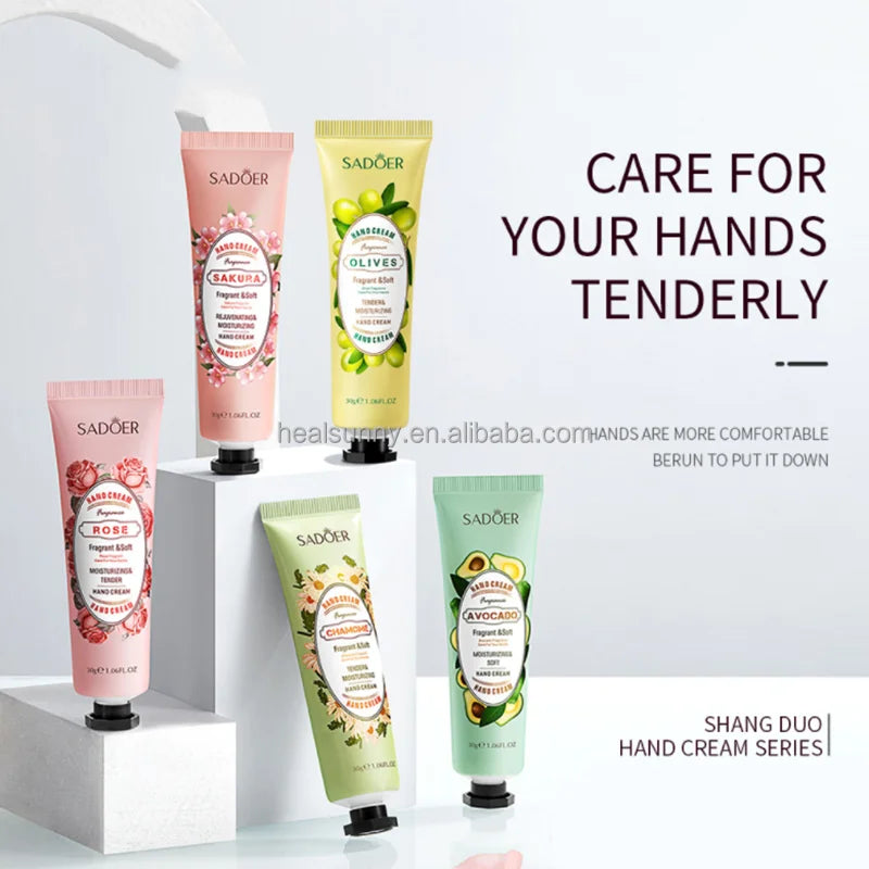 Private Label Moisturizing Rose Cherry Blossom Moisturizing Refreshing Hand Care Products Hand Lotion Cream for Hands