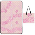 Factory Supply Customized Hawaiian Art Large Capacity Foldable Square Outdoor Picnic Mat Print on Demand Picnic Bag