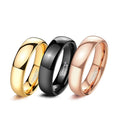 OAHLAN Tungsten Carbide Rings 6mm Black/Gold/Rose Gold/Silver High Polished Domed Bands for Men Women Couple Wedding Engagement