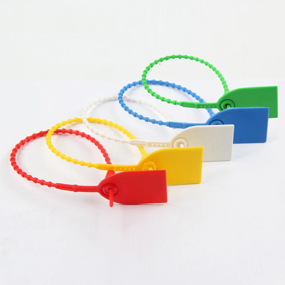 Disposable 280mm Yellow Pull Tight Security Lugga Seal PP Plastic Container and Truck Sealing Strip for Trailer ORE Packing