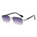 ADE WU MS20311 Rimless Sunglasses for Men Women Fashion Frameless Rectangle Gradient Lenses Sun Glasses Shades UV400 Protection