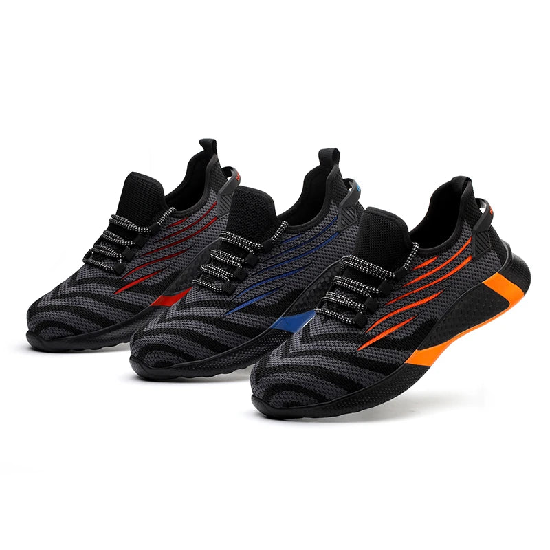 Diansen 55 Steel Toe Breathable Rubber Sneakers Work Boot Casual Trainers Lightweight Men Sport Safety Shoes for Men