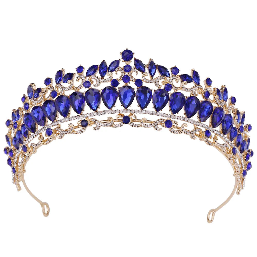 New Design Crystal Rhinestone Tiara and Crowns Hair Band for Women Princess Hair Accessories Wedding