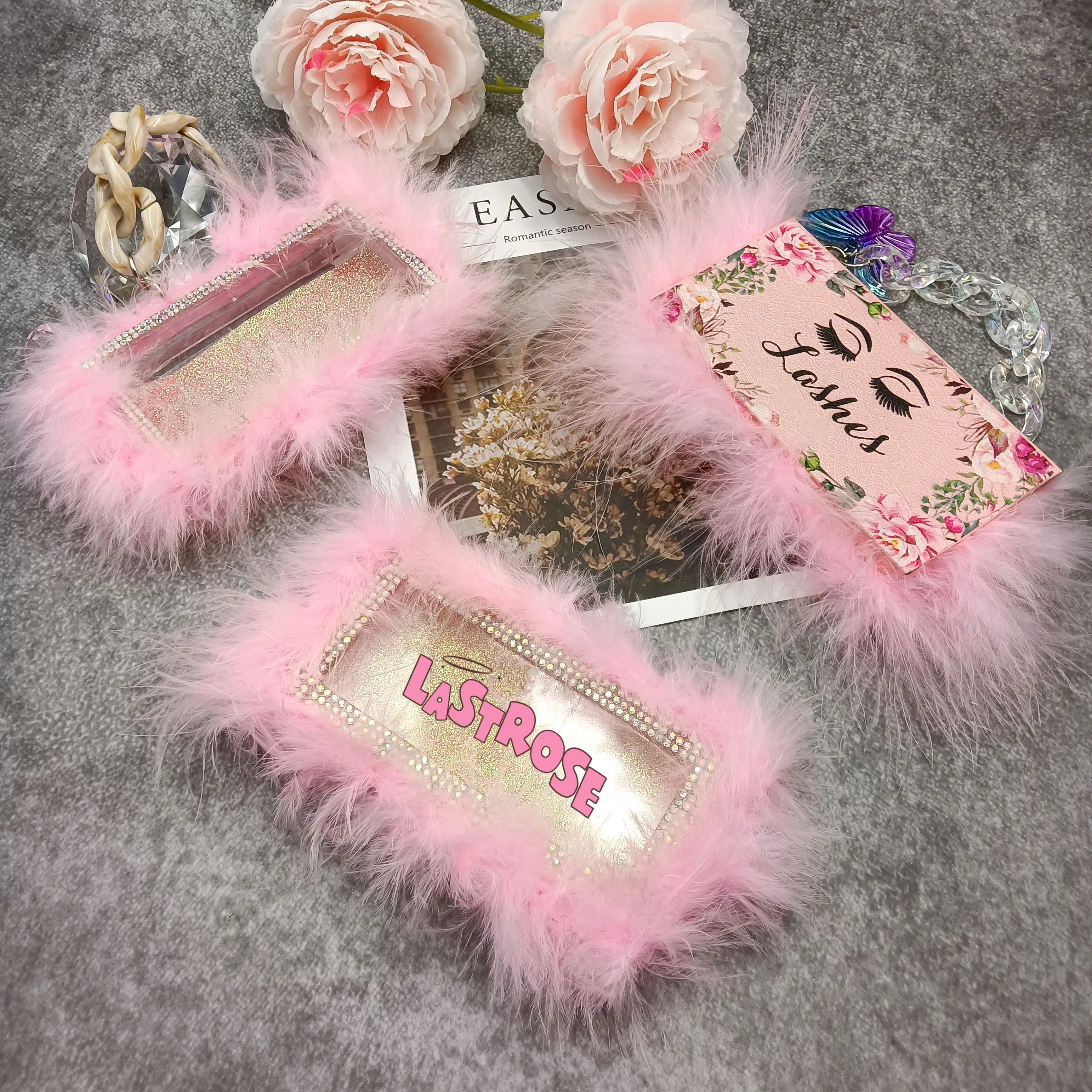 Lash Case New Design Eyelashes OEM Packaging Box With Chain Luxury Eyelash Boxes