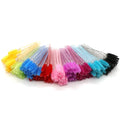 50pcs Portable Glitter Crystal Eyelash Extensions Applicator Stick Nylon Cosmetic Tool for Women's Eyebrow Mascara Brushes Eye