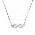 Fashion Simple Zircon 8 Character Creative Stainless Steel Jewelry Women's Necklace Customization