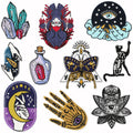 Colorful Embroidered Felt Flower Iron on Sew on Anime Patch Clothing Arts Crafts Sewing Patches