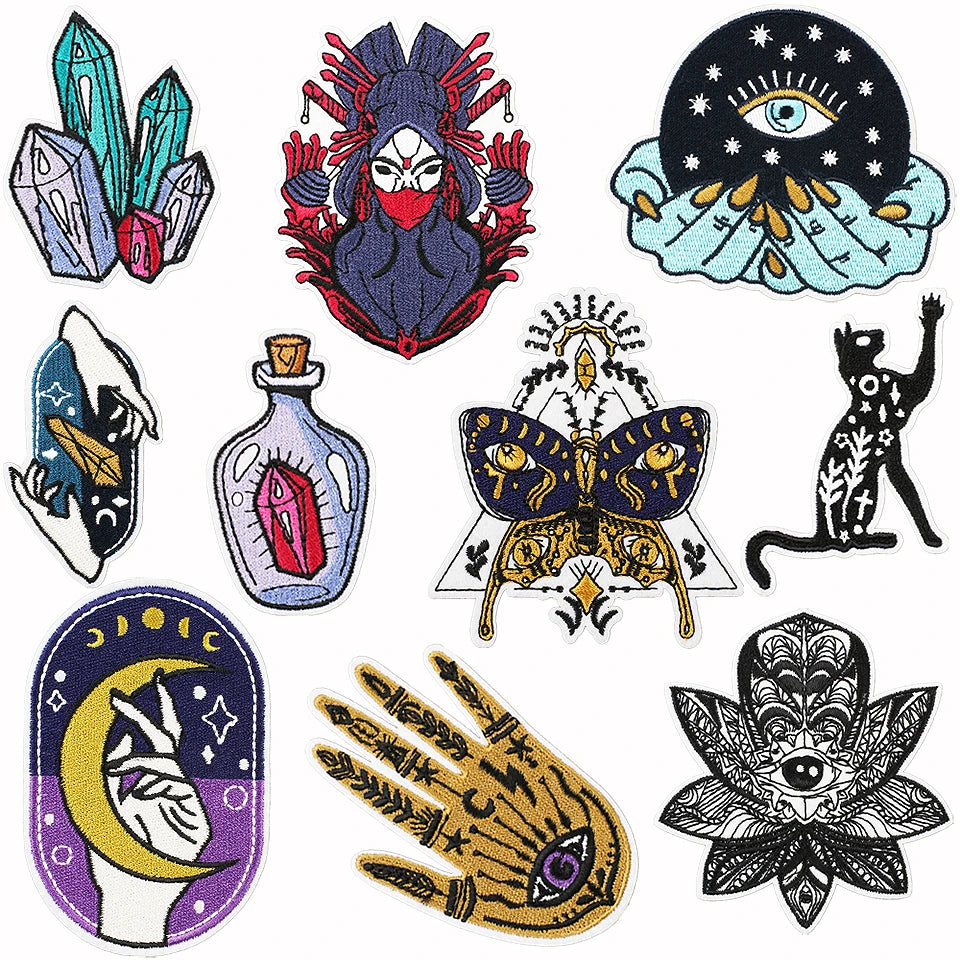 Colorful Embroidered Felt Flower Iron on Sew on Anime Patch Clothing Arts Crafts Sewing Patches