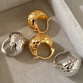 Wholesale Fashion Jewelry Retro Gold Half Round Earrings Luxury Fashion Design Minimalist Ear Buckle Chunky Clip on Earrings