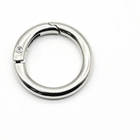 25mm Gate O Ring Round Carabiner Metal Key Snap Clip Trigger Spring Keyring Buckle for Bag