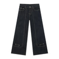 Designer New Men's Straight Print Mid Rise Stonewashed Blue Jeans Top Selling in the US