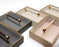 Creative Luxury Brass-Bordered Storage Boxes with Glass Lid Decorative Jewelry Organizer and Candy Accessory Organizer