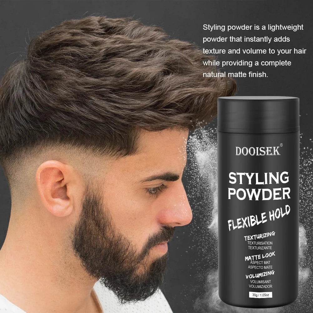 New Product Organic Medium Hold Hair Volume Styling Powder Men Texture Fluffy Powder Hair Dust Powder Spray 30g