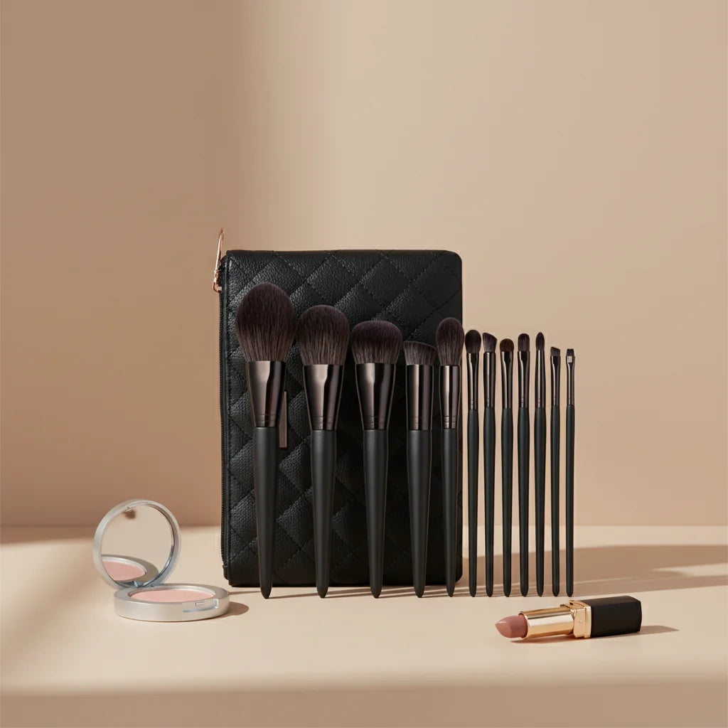 Private Label Foundation Make-Up Eyeshadow Face Professional 12-Piece Makeup Brushes Set for Eye Shadow Concealer Application