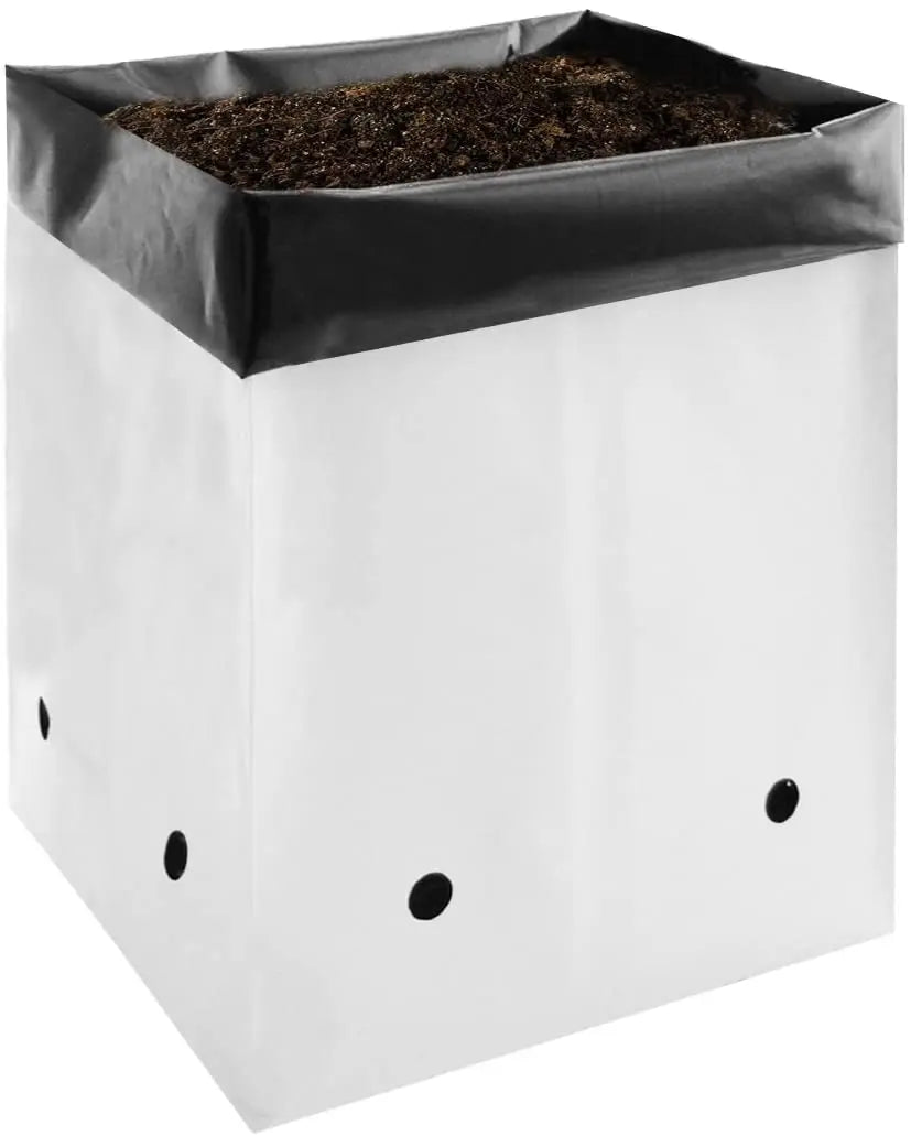 Factory Price Wholesale Black/White 1/2 to 50 Gallon LDPE Plant Grow Bags for Home Garden Farm Made of Plastic