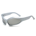 New Arrival Future Tech Alien Outdoor Wraparound Sports Sunglasses Custom Logo Uv400 Small Frame Cat Eye Y2k Punk Sunglasses