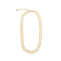 Niche Style Creamy White Necklace Vintage Hollow Round Geometry Acrylic Chain Link Resin Choker Necklace Party Jewelry Women