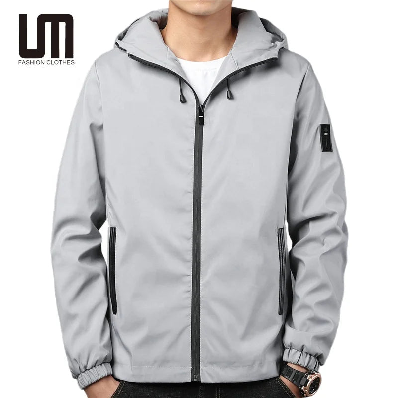 Liu Ming Custom Logo Fashion 2025 Spring Autumn Men Clothing Zipper Coat Plus Size 5XL Hoodie Bomber Jackets