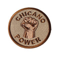 Custom 1960s / 70s Mexican American Political Patch "CHICANO POWER"  Iron on Embroidered Patch