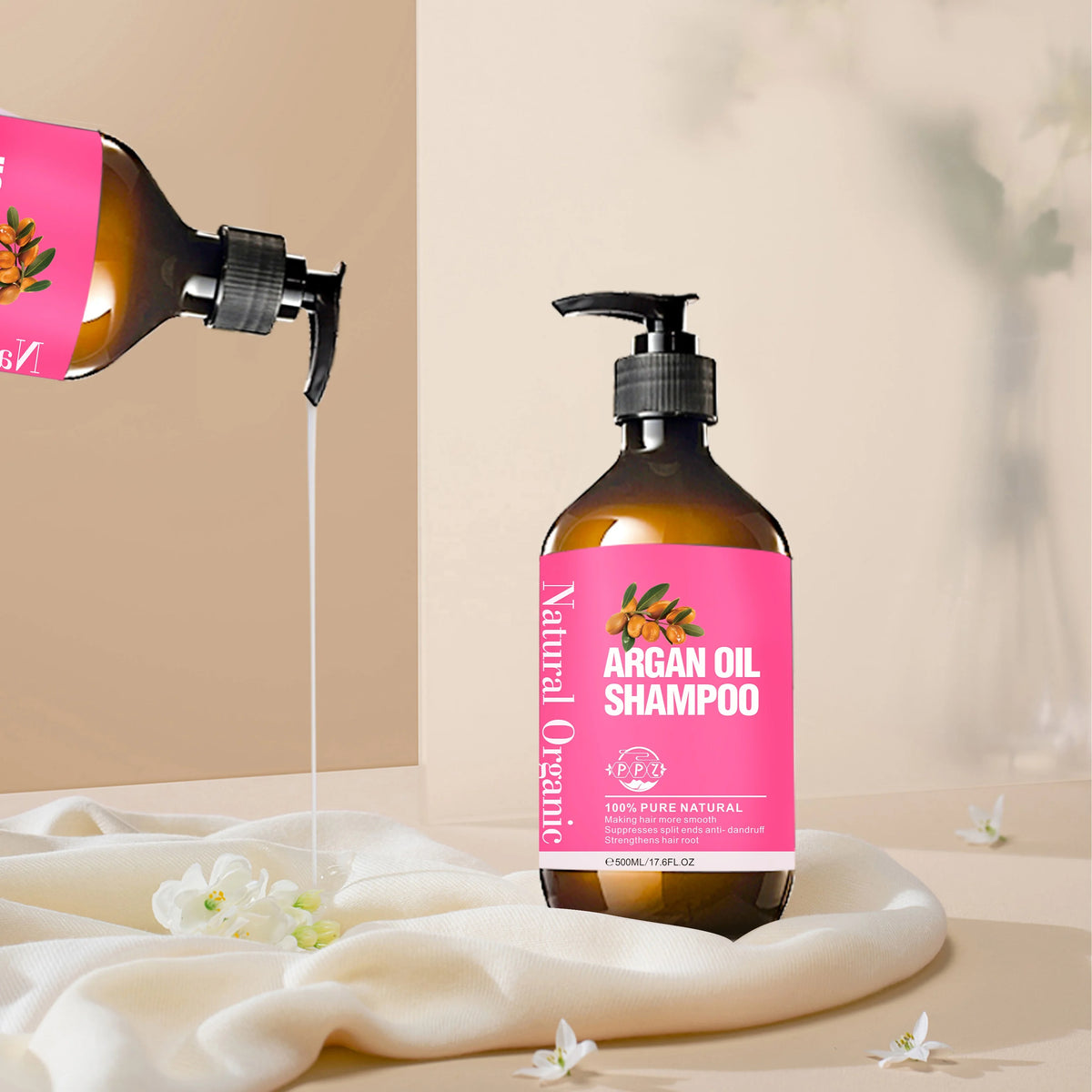 Organic Argan Oil Moisturizing Smoothing Shampoo with Repair & Nourishing Effects 500ml MegaBDM