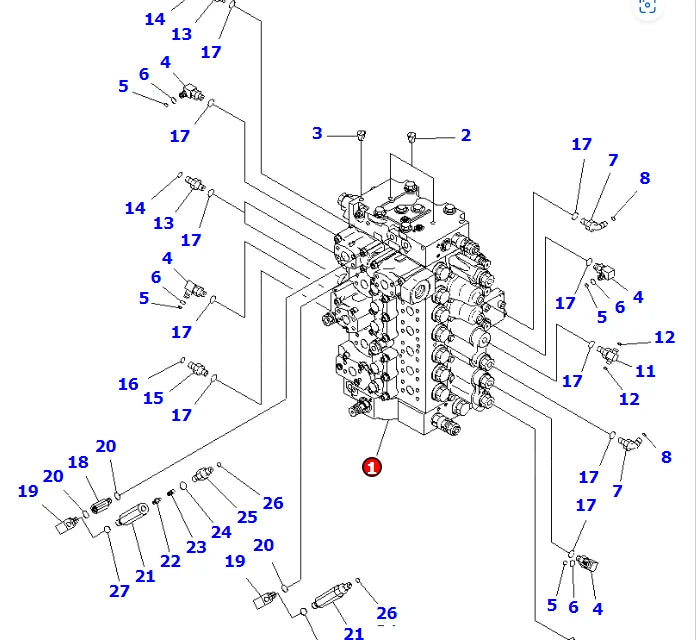 723-47-27500/723-47-27501/723-47-27502/723-47-27503 PC400/450-7 Main Control Valve Genuine New
