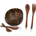 Vietnam Eco Natural Organic Coconut Salad Bowl and Wooden Spoon Set