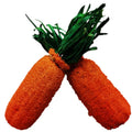 Small Animal Oral Care Tool Eco-Friendly Rabbit Molar Hamster Chewing Toy with Carrot Design Loofah Chew for Pets