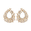 Cunyan 2025 Fashion 18K Gold Plated Korean Zircon Earrings Light Luxury Bling Jewelry Earrings Women