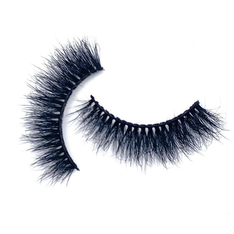 Private Label 3D Fluffy Real Mink Eyelashes Box Packaging Full Strip Eyelashes Fluffy False Lashes Wholesale