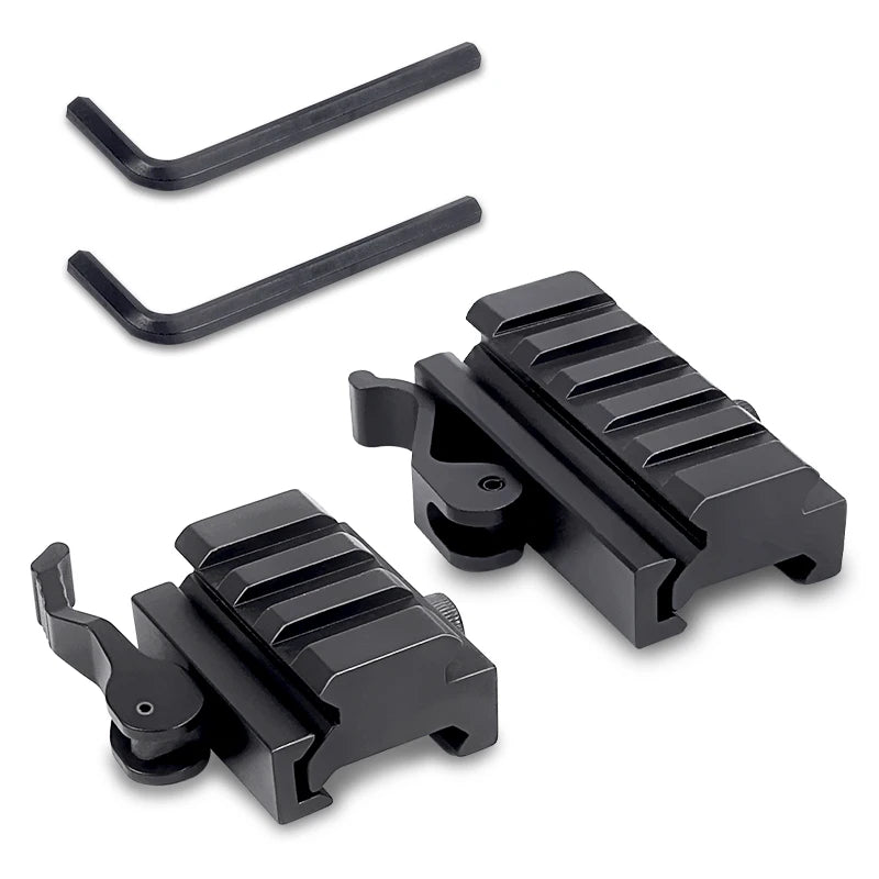 Yunqi Tactical Aluminium Alloy Red Dot Sight Side Scope Mount Quick Lock Top Mount Heavy Duty QD Mount Hunting Accessories MegaBDM
