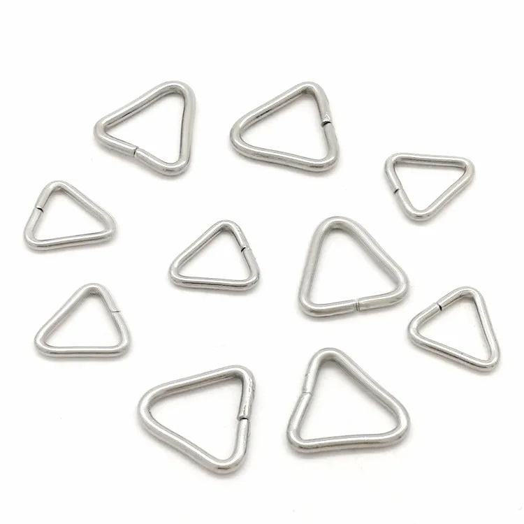 Cheap Different Size Triangle Shape Jewelry Connectors Wholesale Stainless Steel Jewelry Findings Components Triangle Jump Ring