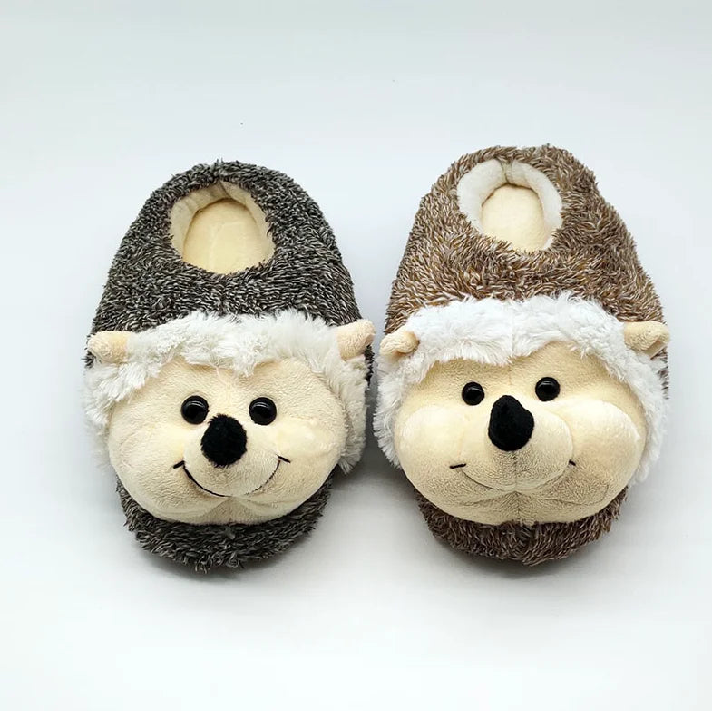 Hedgehog Fur Plush slippers Shoes Men Women Winter slippers Custom Home House Slippers Children Indoor