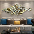 133X57CM High Gloss Gold Leaf Luxury Metal Wall Home Decoration Living Room Sofa Porch Iron Arts Hanging Spring Dropshipping DDP