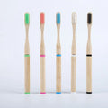 Eco Detachable Removable Head Replacement Reusable Bamboo Toothbrush