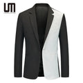 Liu Ming 2025 Autumn New Style Men's Casual Patchwork Color Blazers Single Breasted Formal Business Jacket Coat Plus Size