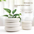 Nordic Creative Glazed Ceramic Donut Vase Distinctive Fleshy Pot Home Decorative Ornaments Modern Potted Flower Pots Planters
