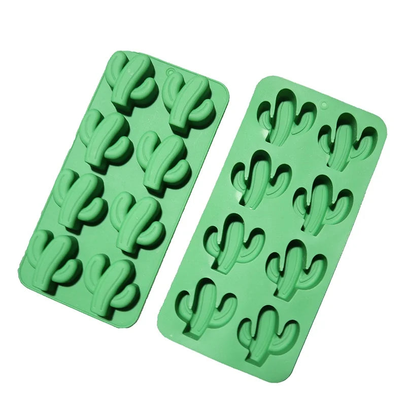 BPA-FREE 8 Cavity  Cactus Silicone Ice Tray Cube Mold Silicone Mold for Chocolate Cookie Fondant