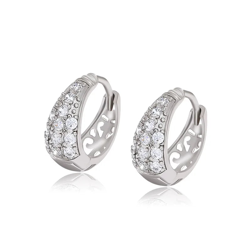 Wholesale Simple Classic Hollow Fashion Stainless Steel Jewelry Small Hoop Gold and Silver Earings Piercing Jewelry for Womens