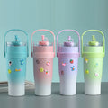 Wholesale Large Stainless Steel Travel Mug with Lid Handle and Straw