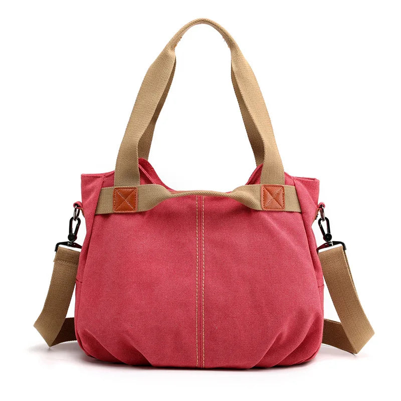 Hot Sales TS Vintage Fashion Women's Tote Bag with Custom Logo Embroidery All Seasons Use