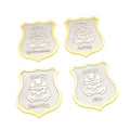 Custom 3D Shield Safety Badge Two Tone Plated SWCC Personalized Security Management Lapel Pin Badge for Uniforms with Safety Pin