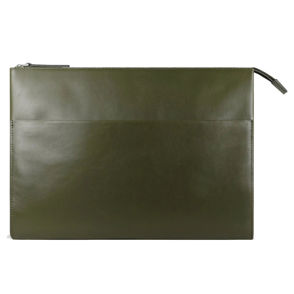 Wholesale Custom Logo Luxury High Quality Soft Business Genuine Leather Handmade Mens Portable Laptop Sleeve Bag MacBook Pro 14