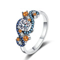 Original Jewelry Elegant Wedding Jewelry Multicolor Diamond Moissanite Rings Solid 925 Sterling Silver for Women Luxury Gift
