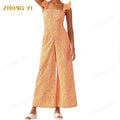 Clothing Manufacturers Custom Oem Fashionable Women's Jumpsuits Ruffled Sling Jumpsuit Loose Casual Print and Dye Playsuit