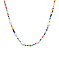 Ethnic Handmade Color Beads Natural Freshwater Pearls Bohemian Summer Jewelry Choker Beads Necklace