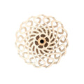 Kinetic Energy Sculpture Wall Art Ornament Wooden Wind Rotating Windmill Decorative Geometric Pattern Hanging Wind Spinner